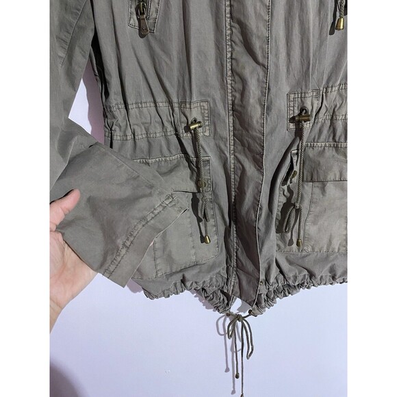 Levis Jacket Women L Gray Hooded Military Field Parachute Anorak Utility - Picture 9 of 15